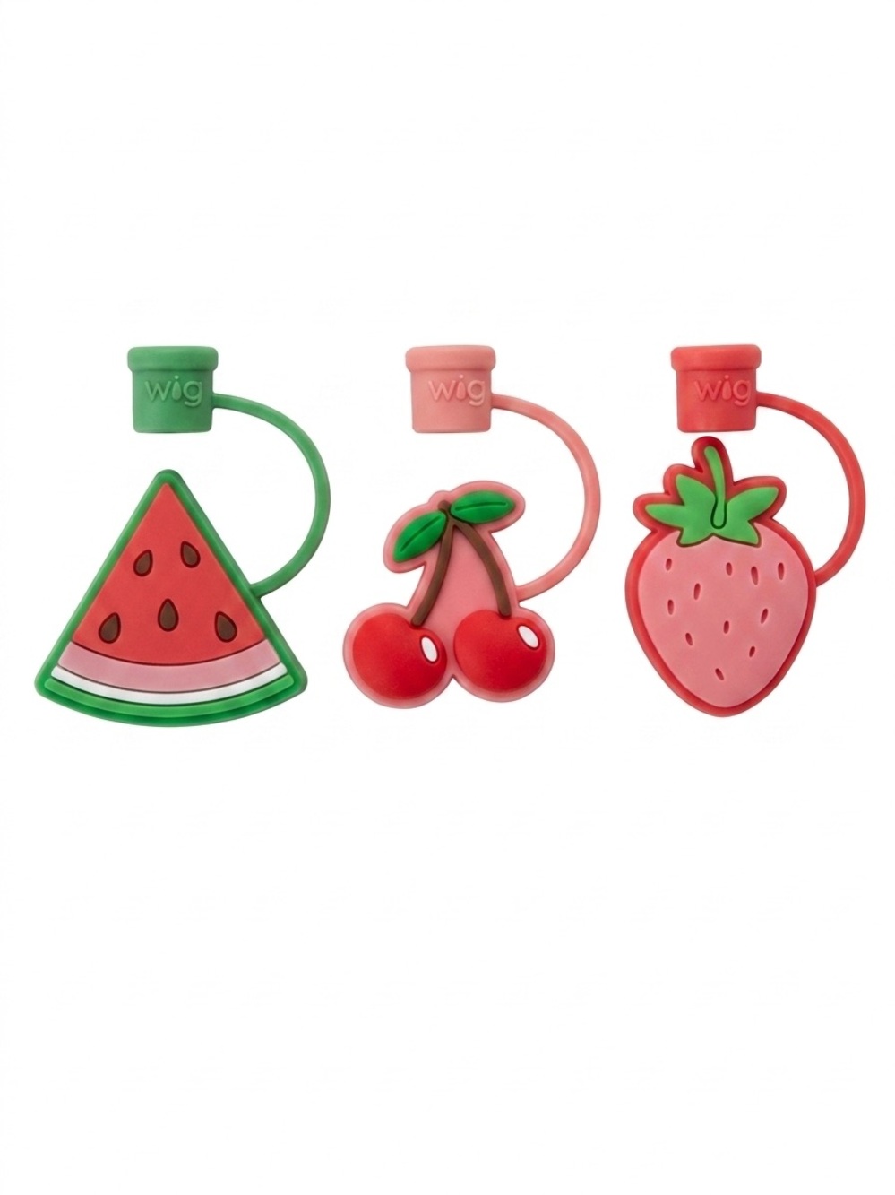Swig Life Fruit Salad Straw Toppers with Protective Caps (Set of 3)